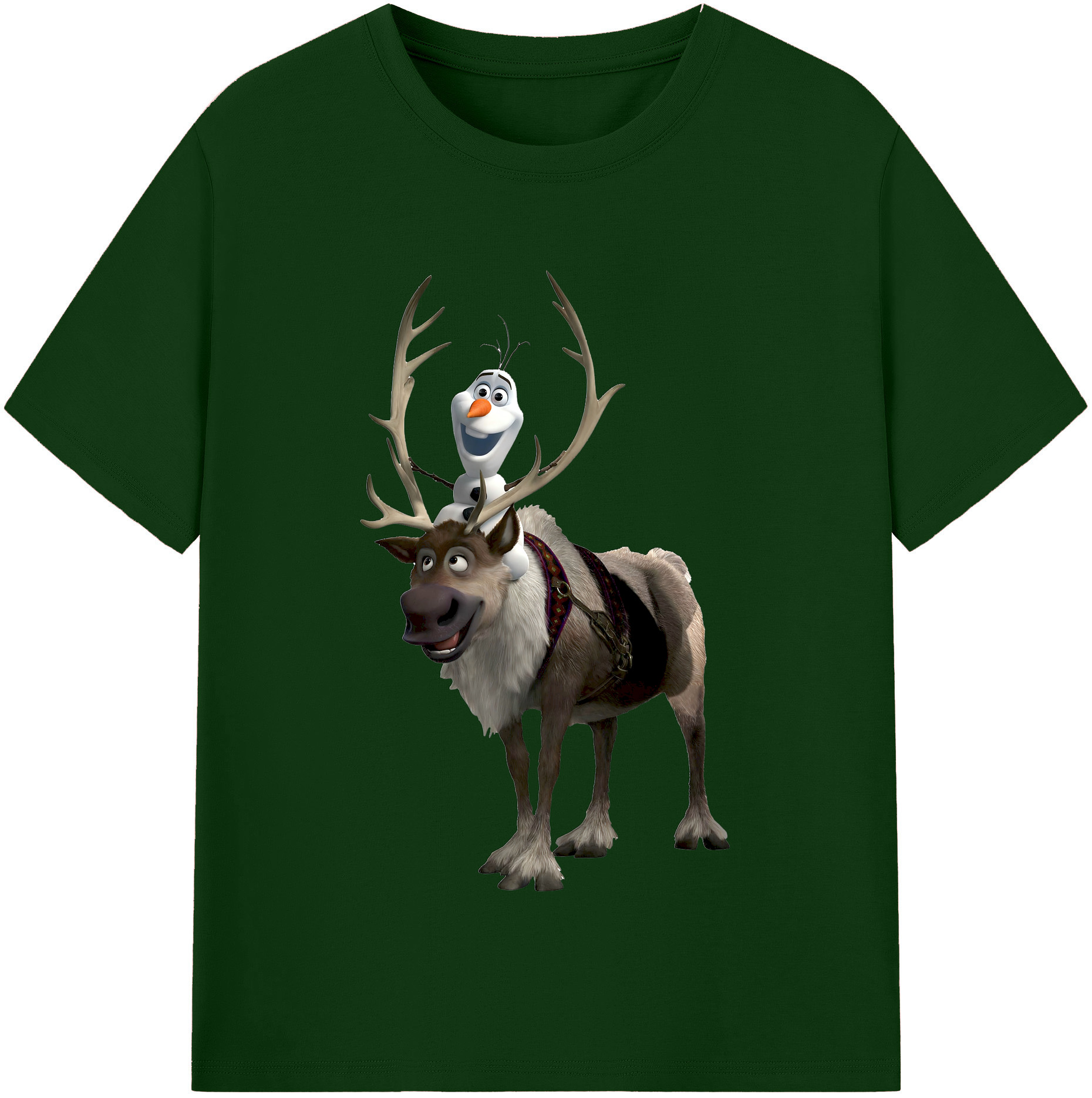 （画像用） アナと雪の女王 アンナ エルサ Frozen Anna Elsa 綿100％半袖Tシャツ（フロントプリント）